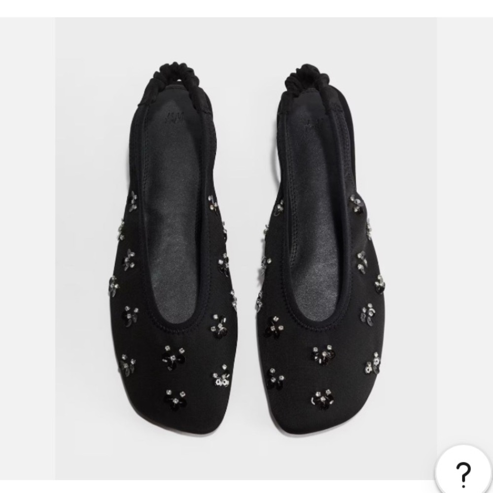 Black sling back Ballet Flats 39